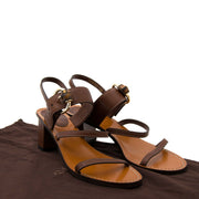 Prachtige Gucci bruine leren sandalen nu online en veilig te koop