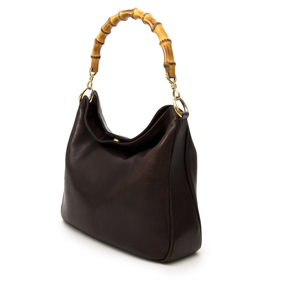 Koop en verkoop Gucci Brown Hobo Bamboo Bag aan de beste prijs bij Labellov Antwerpen
