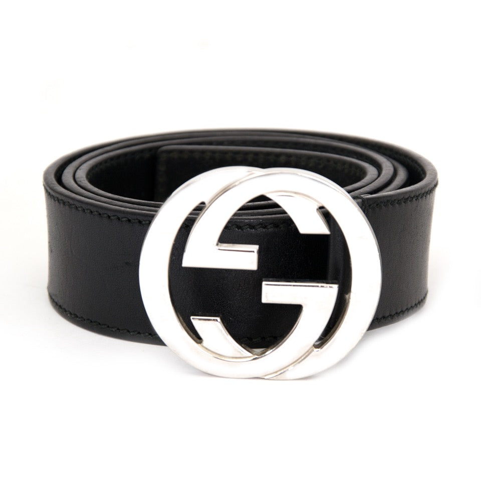 acheter en ligne pour le meilleur prix gucci ceinture noir gg comme neuf 100% authentic