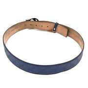 Gucci Blue Monogram Belt for the best price and with worldwide shipping