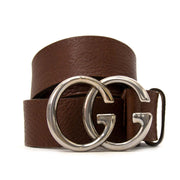 Buy authentic gucci double g brown leather belt online at labellov vintage fashion webshop belgium
