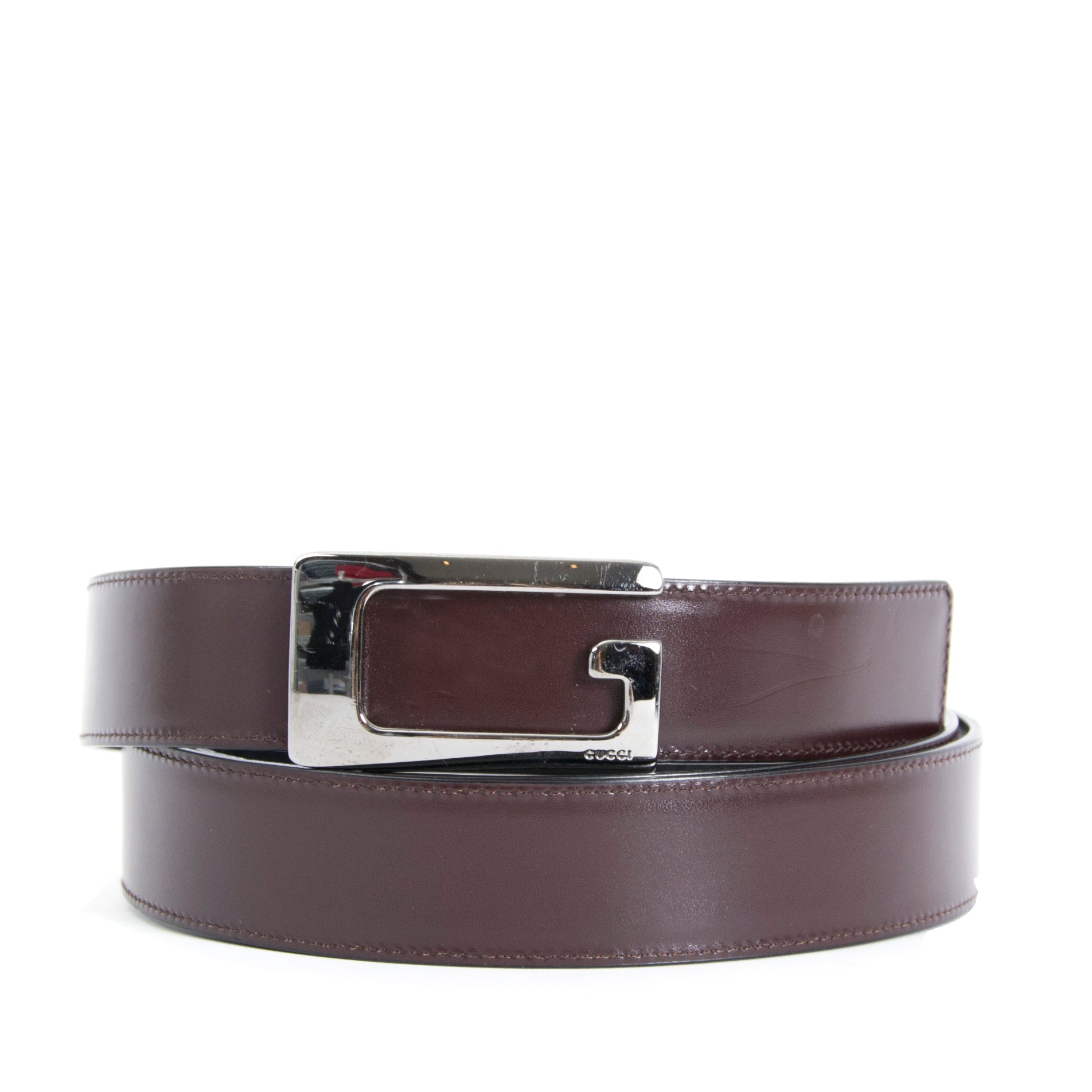 Looking for a secondhand Gucci Brown Leather Belt - size 100?