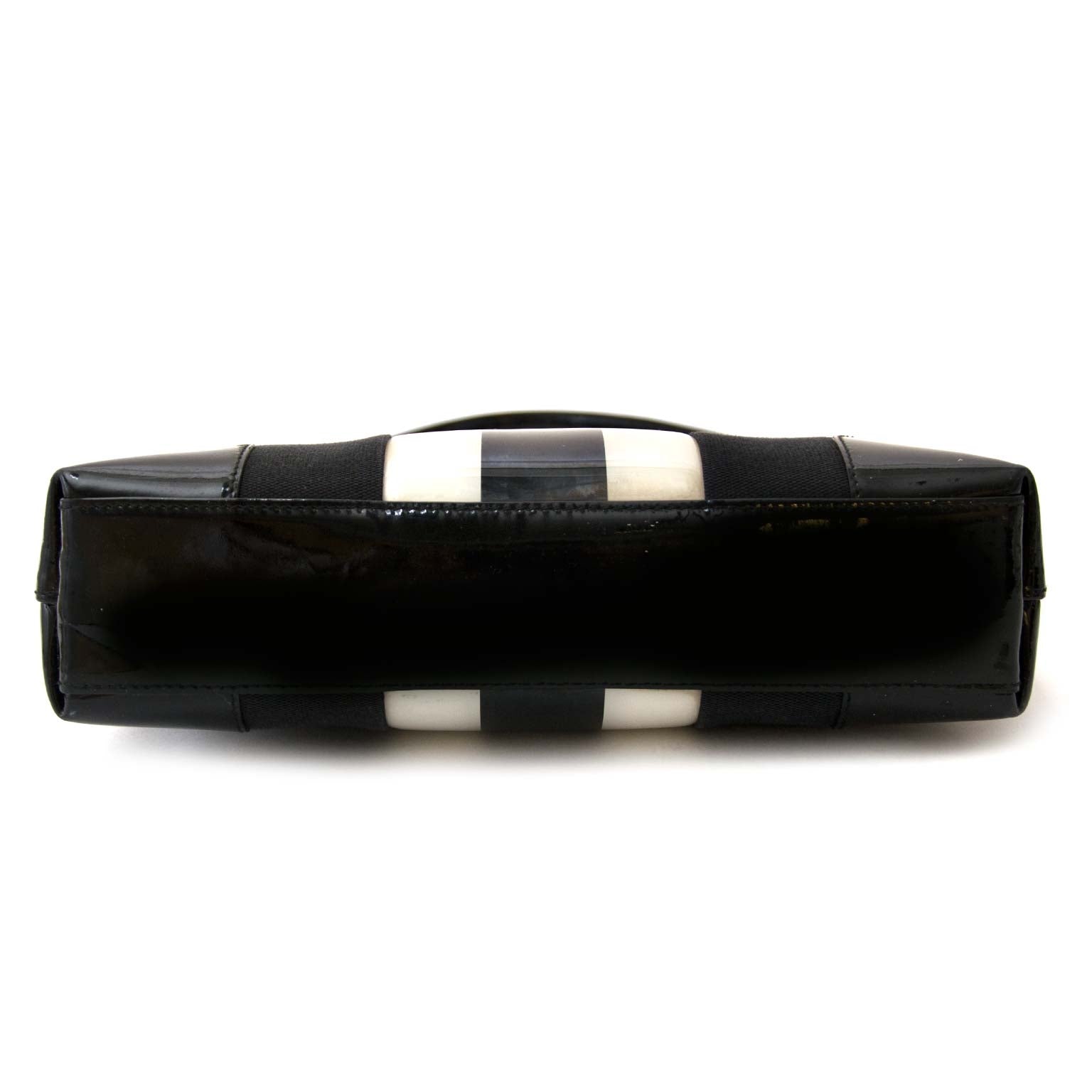Gucci Signature Fabric Stripe Black Vinyl Shoulder Bag kopen
