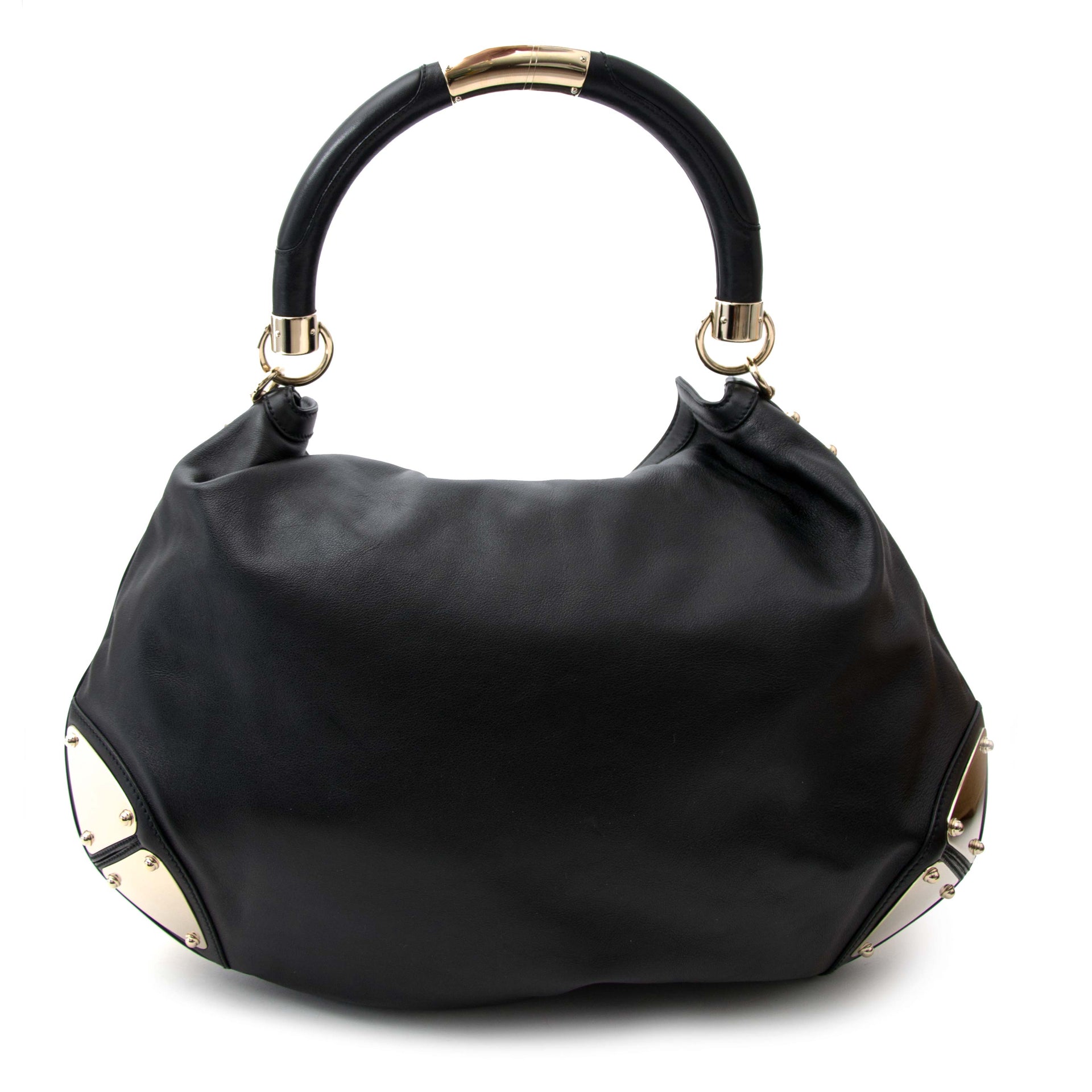 Gucci Black Babouska Indy Top Handle Bag