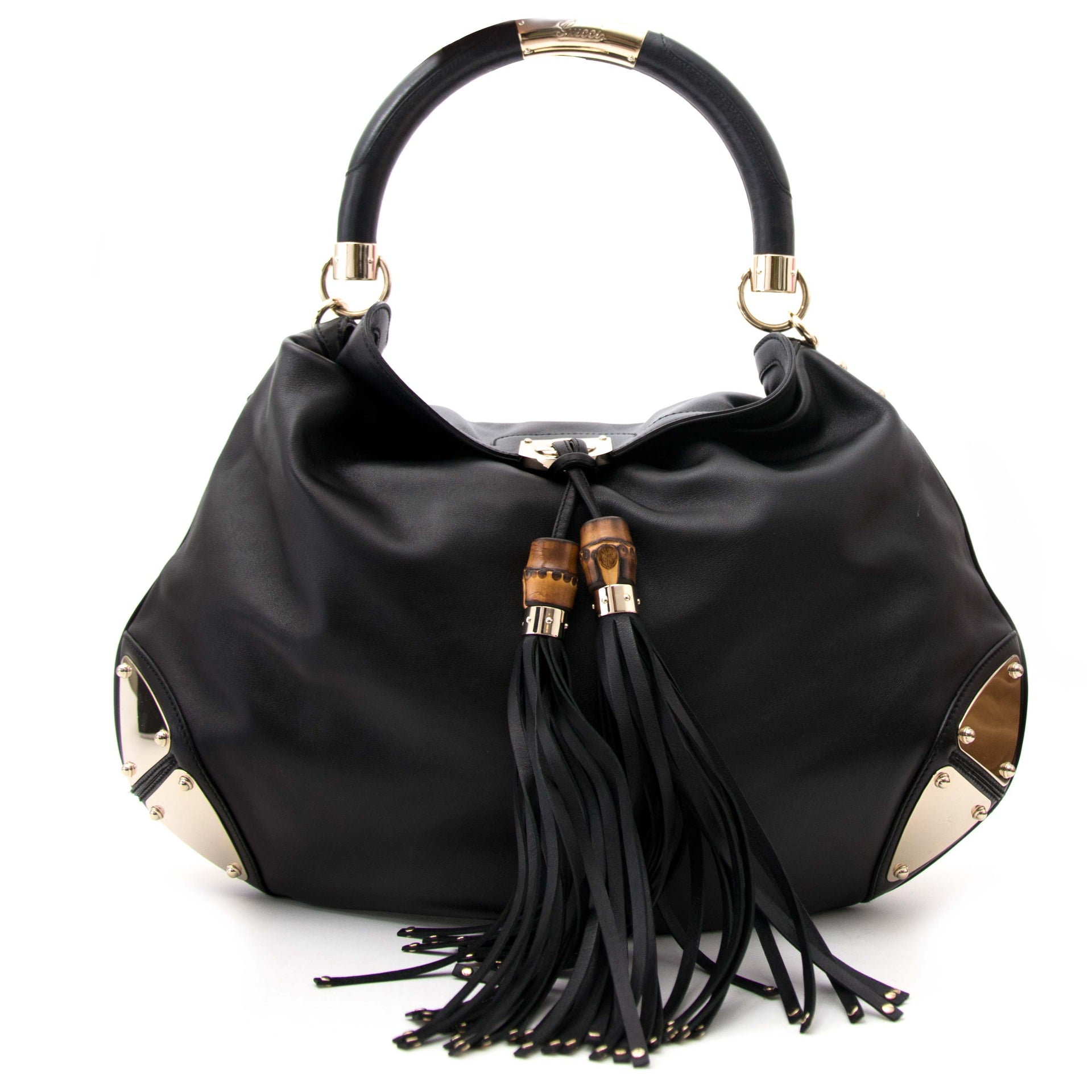 Gucci Black Babouska Indy Top Handle Bag
