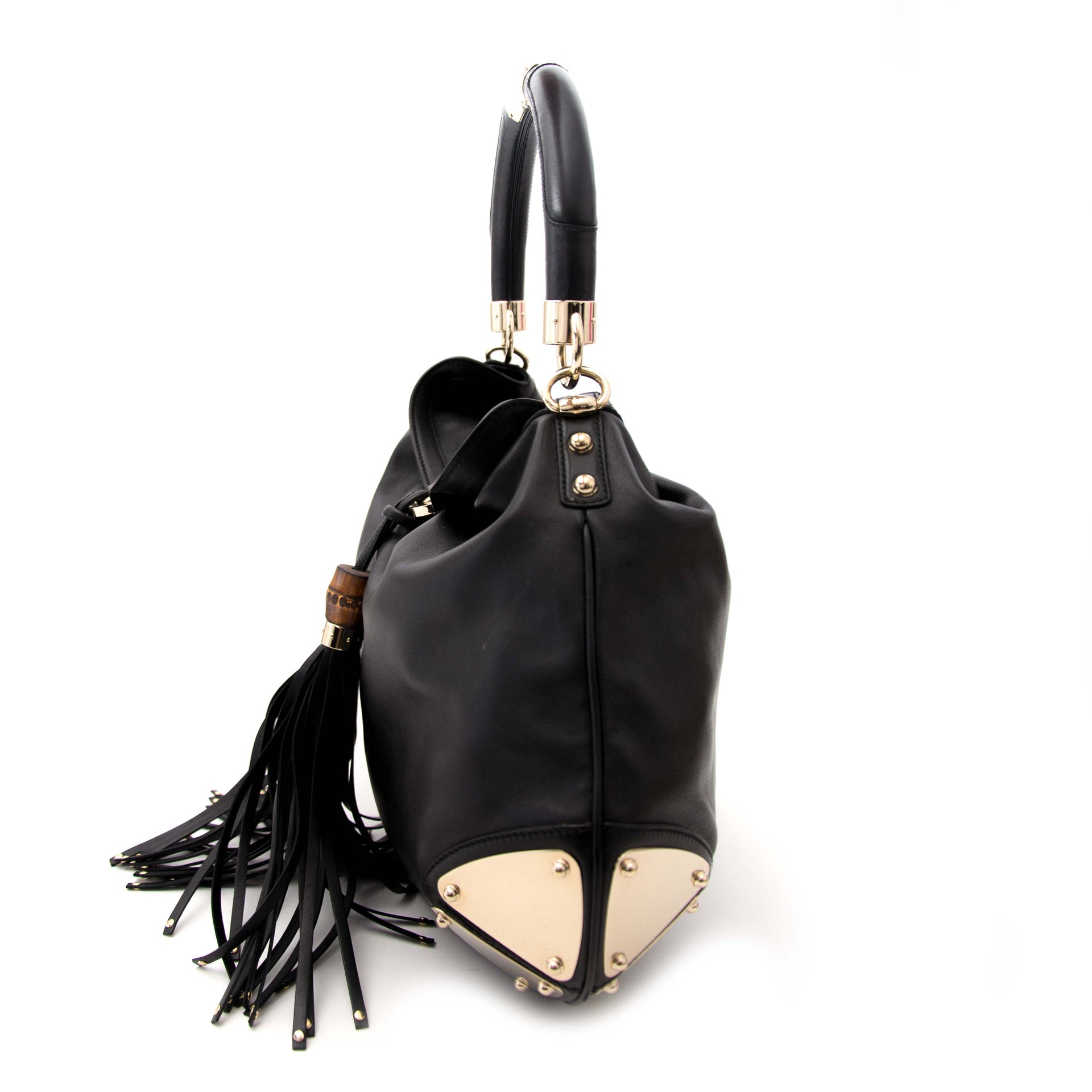 Gucci Black Babouska Indy Top Handle Bag