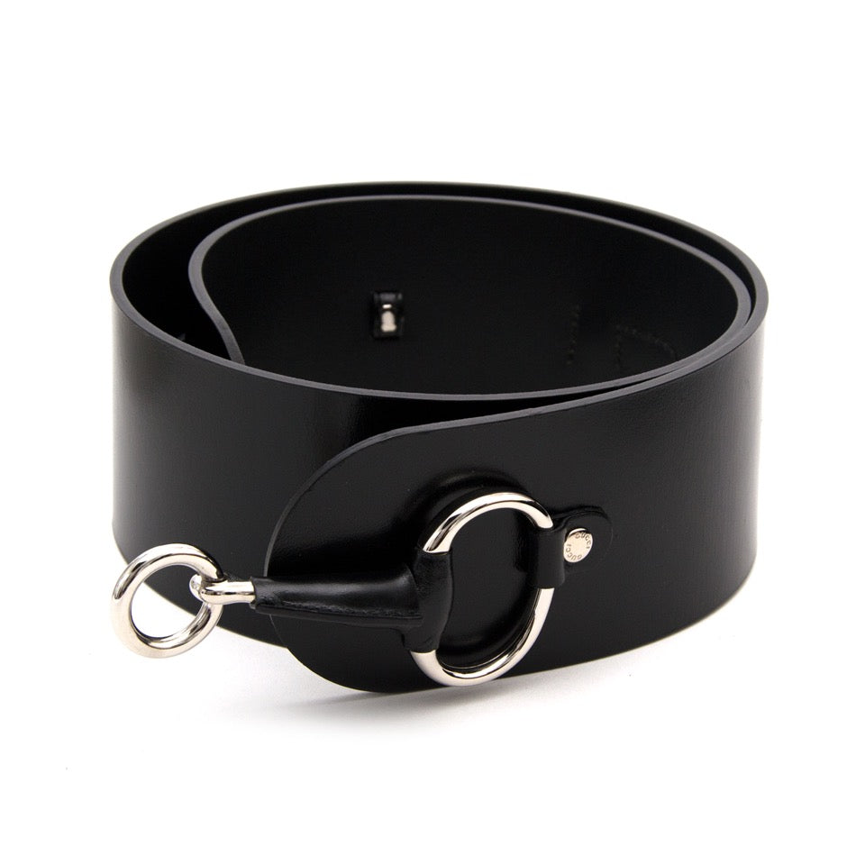 Koop Gucci Black Horse Bit Buckle Belt aan de beste prijs online