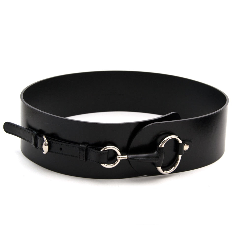 Buy and sell your Gucci Black Horse Bit Buckle Belts 100% authentic