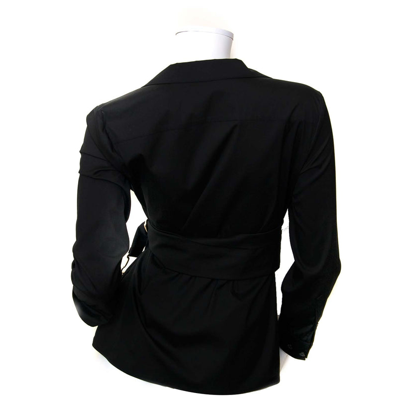 gucci front belted black shirt now for sale at labellov vintage fashion webshop belgium