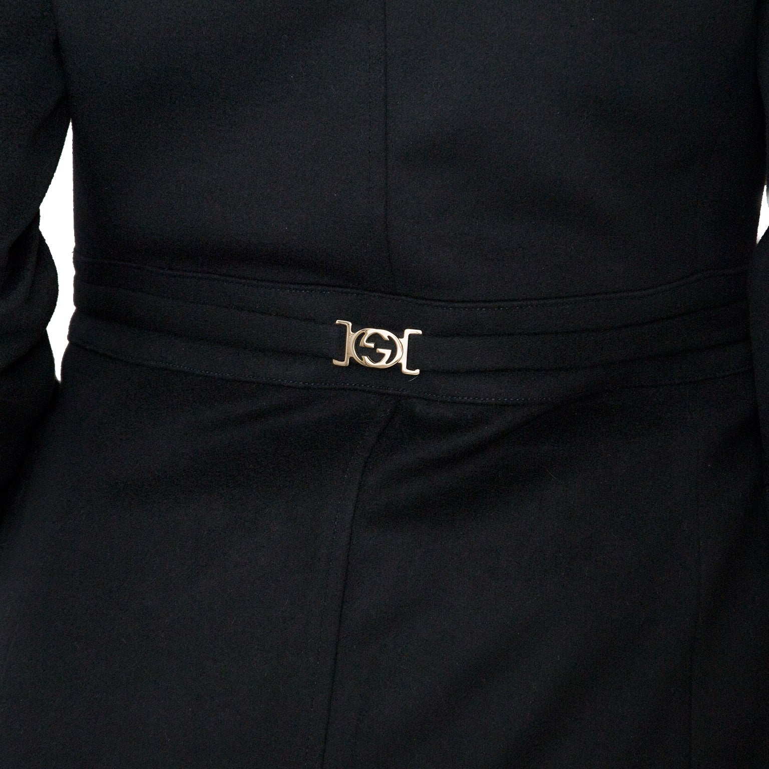 gucci wool black trench coat now for sale at labellov vintage fashion webshop belgium