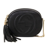 gucci black leather soho mini chain crossbody bag now for sale at labellov vintage fashion webshop belgium