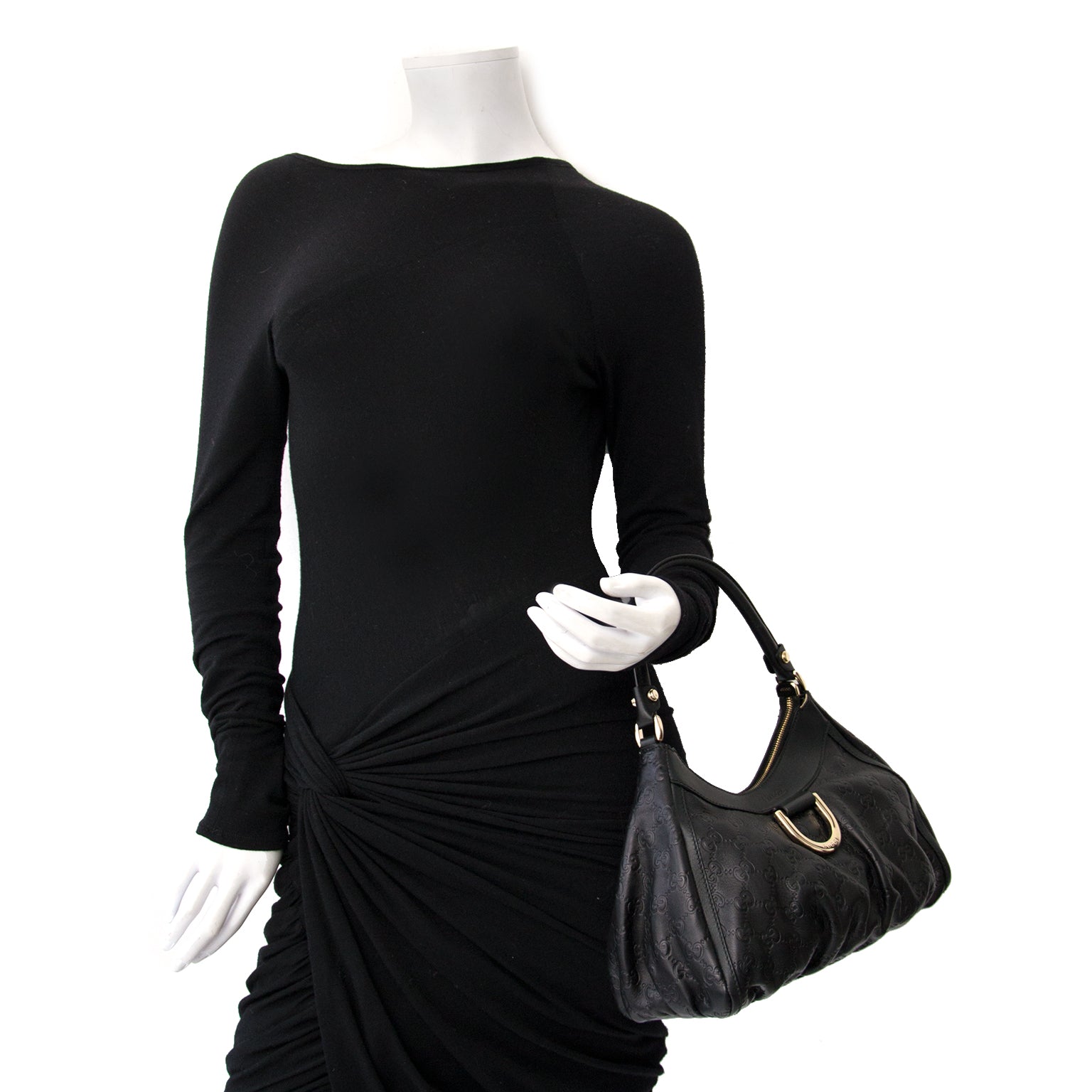 Gucci Guccissima Black Monogram Shoulder Bag