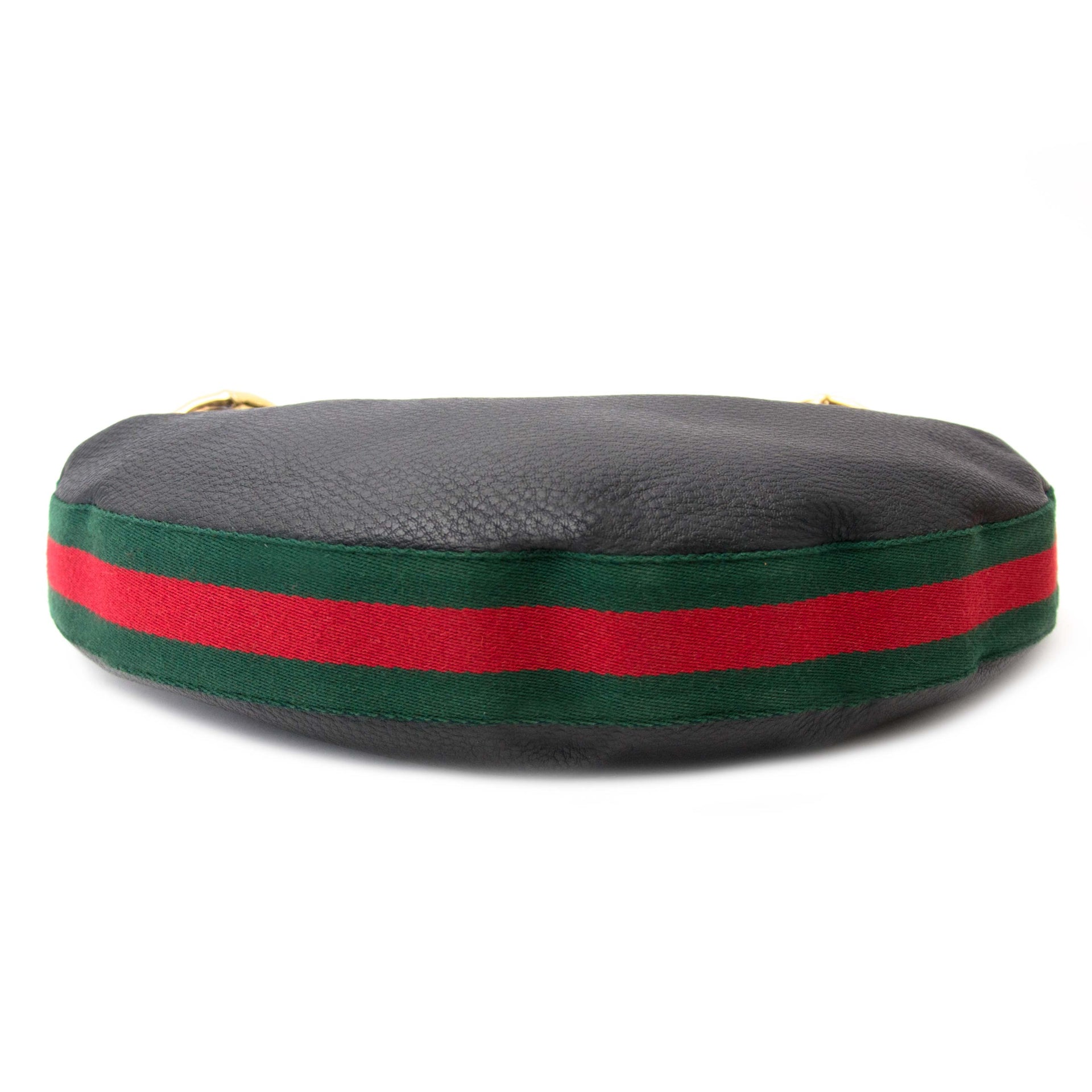 Gucci Black Bamboo Ring Hobo Bag