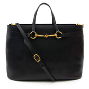 Secondhand black leather tote bag Gucci for sale at LabelLov.