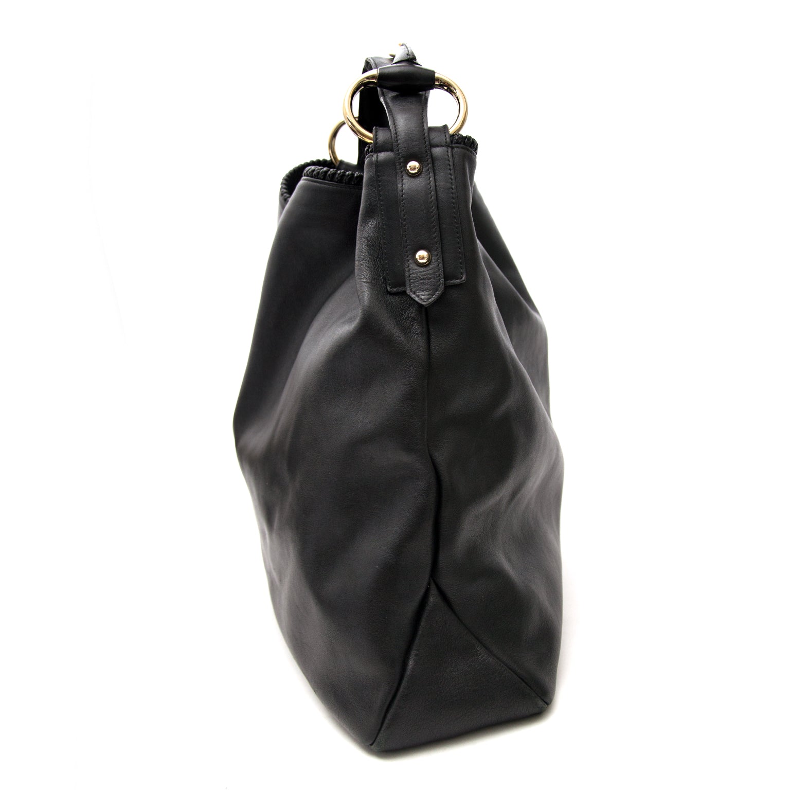 Koop een authentieke Gucci Black Horsebit Hobo Bag aan de juiste prijs