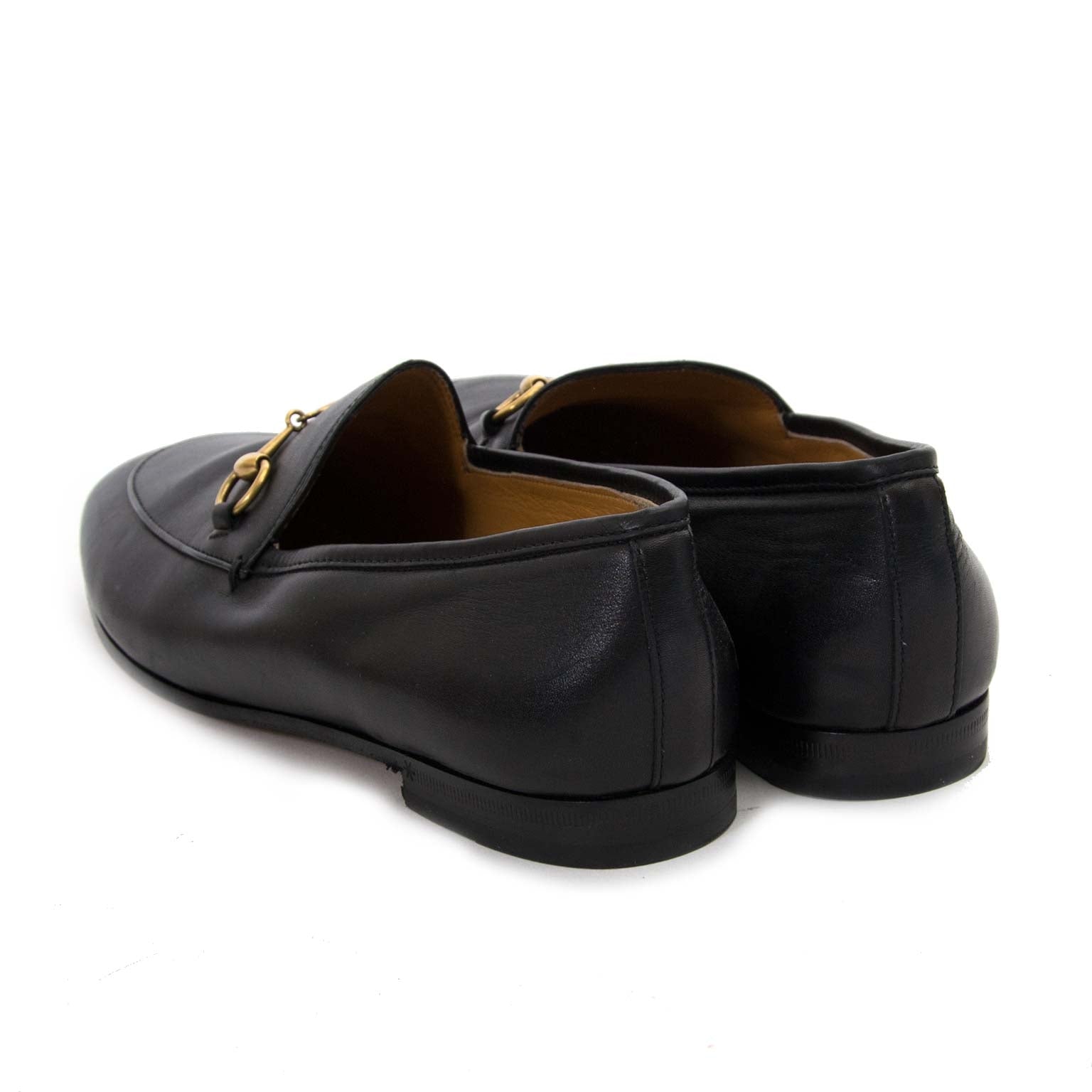 Gucci Black Jordaan Leather Loafer - Size 39 kopen en verkopen aan de beste prijs bij Labellov