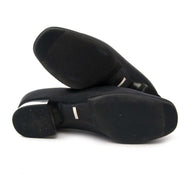 koop veilig online Gucci Black Loafers Silver Heels Size 39