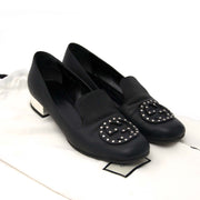 shop safe online Gucci Black Loafers Silver Heels Size 39