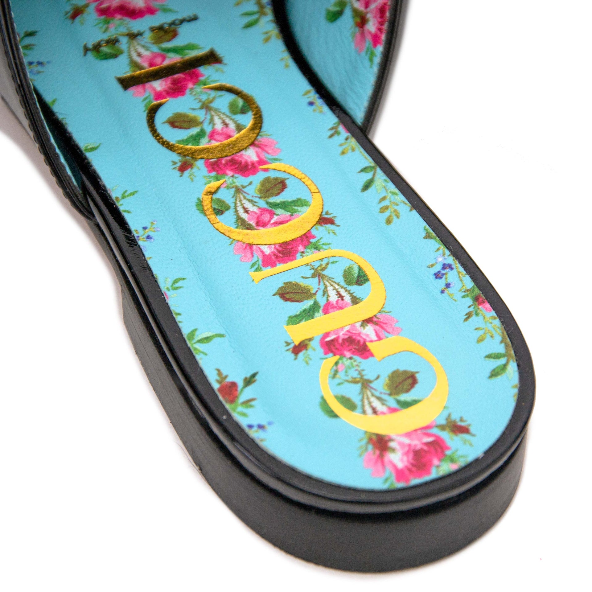 Gucci Marmont Patent Leather Slide - Size 38