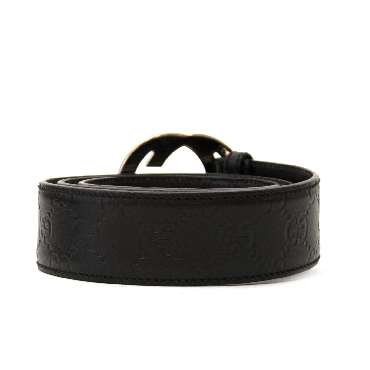 gucci black interlocking g riem nu te koop bij labellov vintage mode webshop belgië