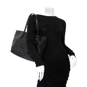 shop safe online secondhand Gucci Black Coated Shopper Monogram