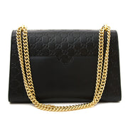 find all your designer bags at labellov.com Gucci Black Padlock Medium Signature Shoulder Bag