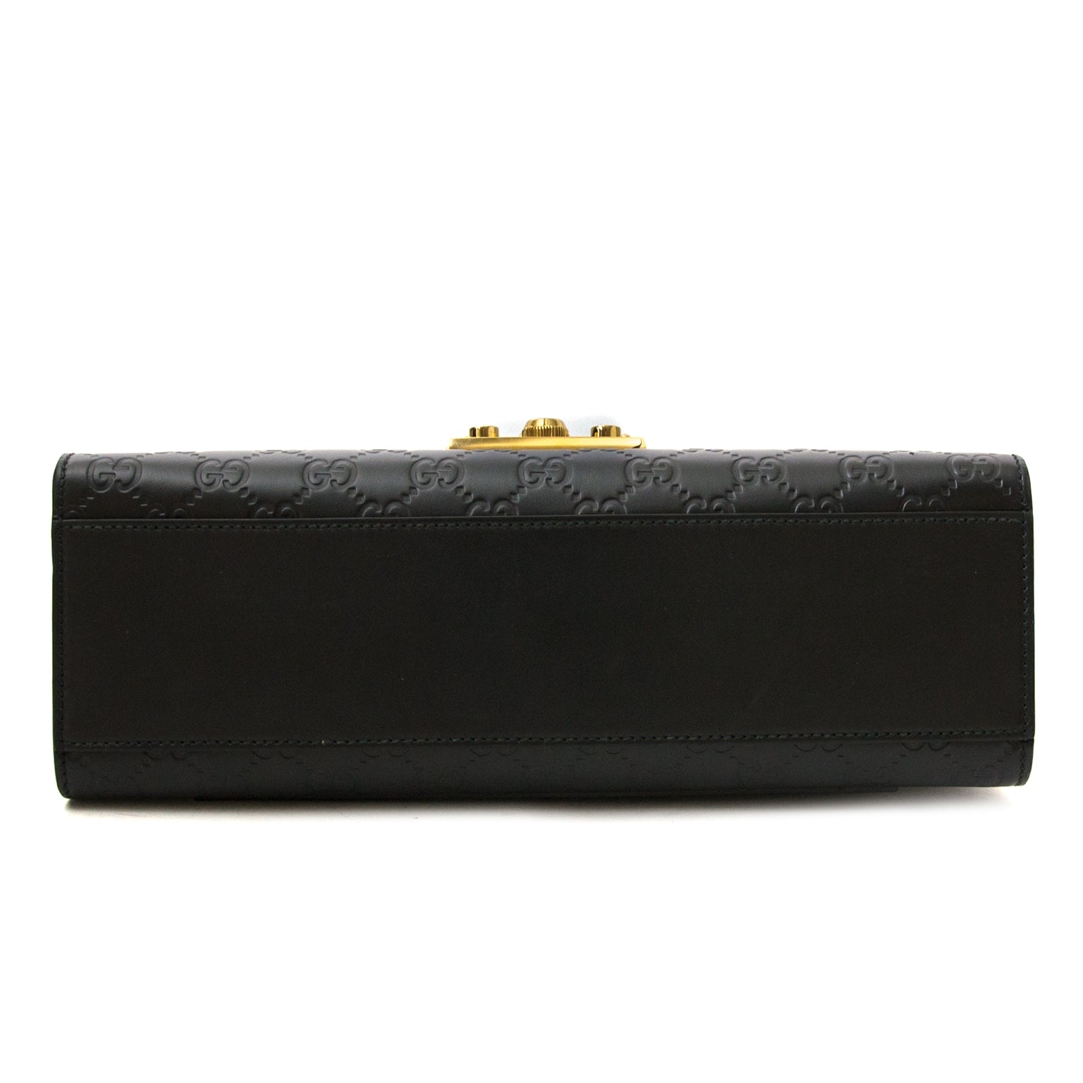 100% authentieke Gucci zwart Padlock Medium Signature schouder tas nu te koop bij labellov.com