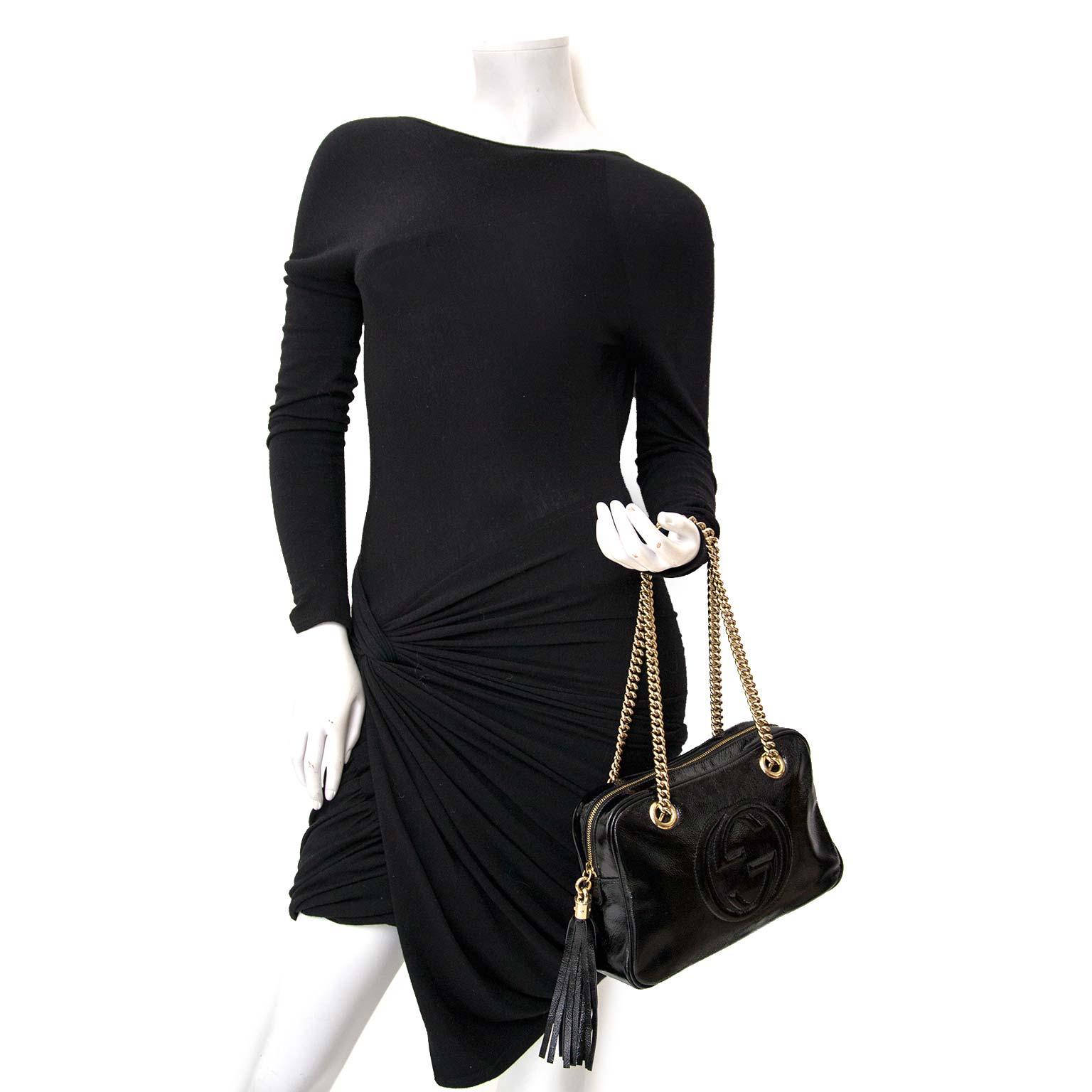 Gucci Patent Leather Disco Soho Chain Bag