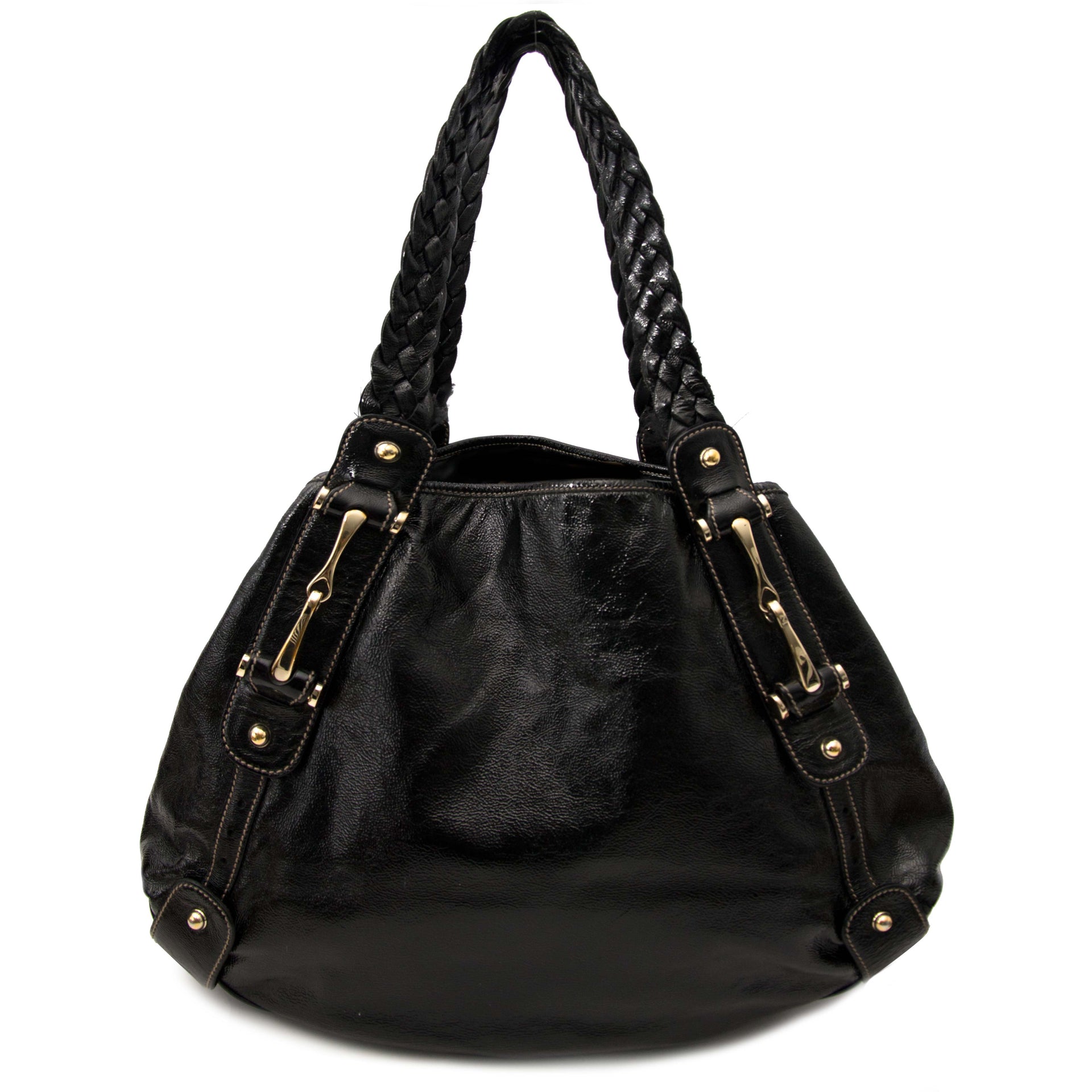 koop veilig online jouw tweedehands Gucci Black Leather Bag