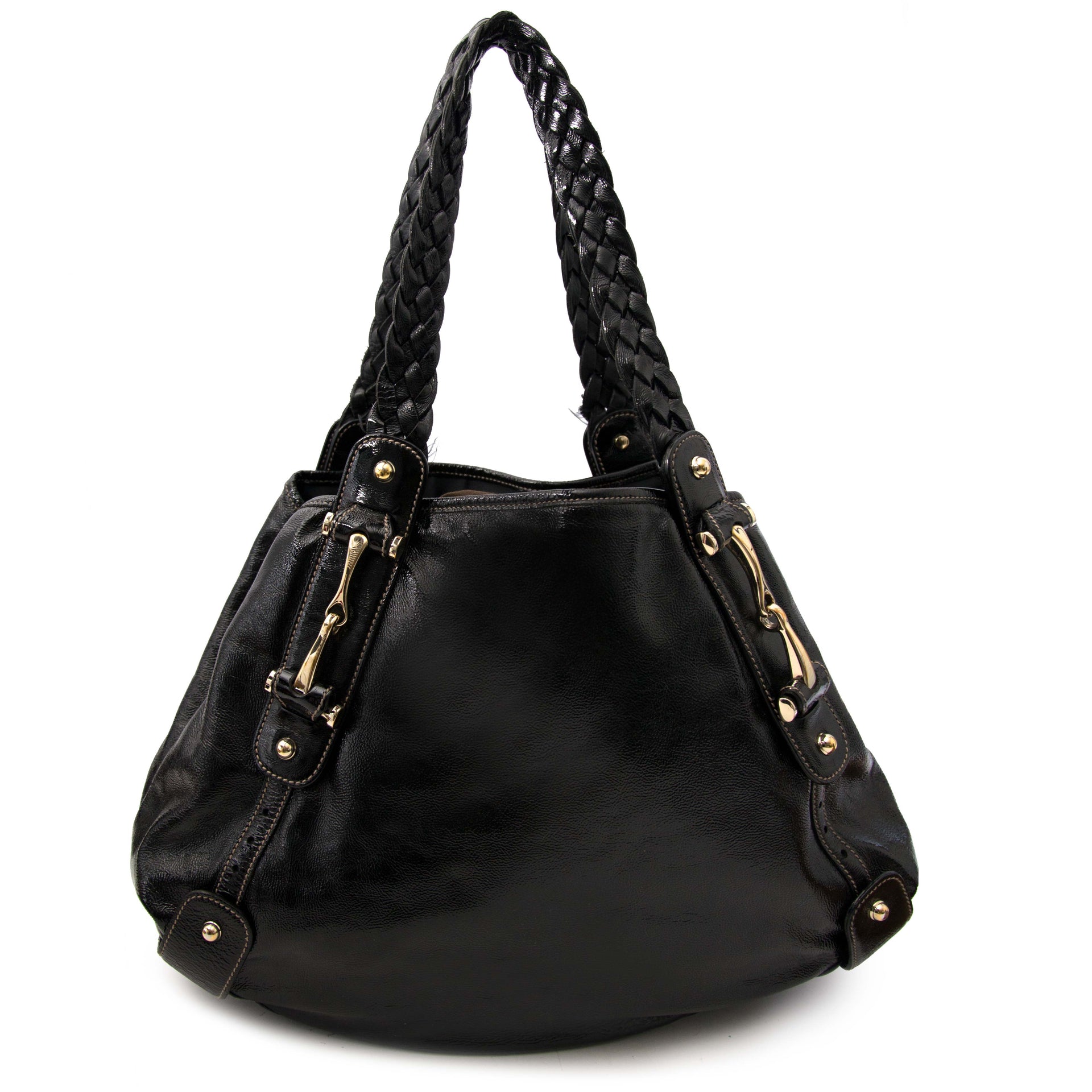 koop online jouw tweedehands Gucci Black Leather Bag