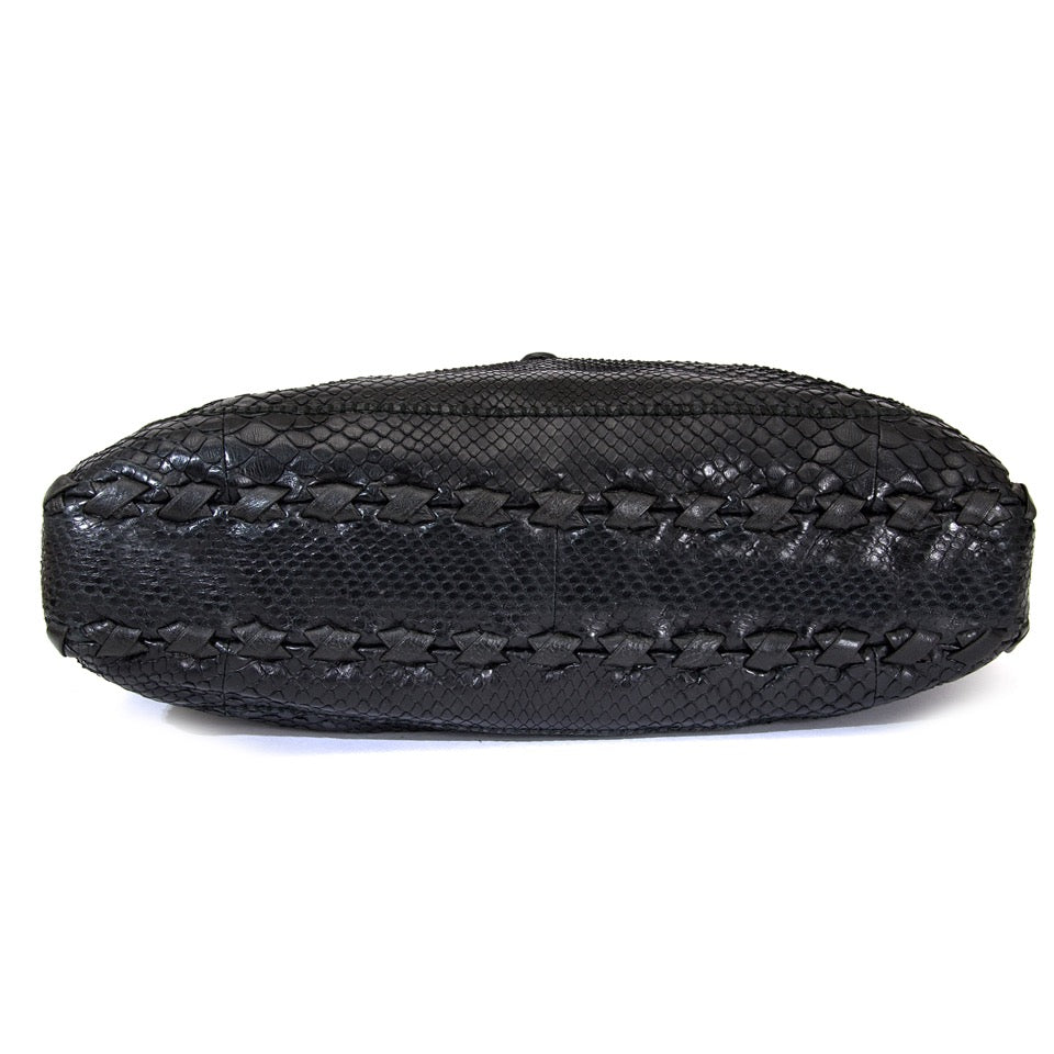 shop safe online aan de beste prijs Gucci Jacky Black Python net als nieuw
