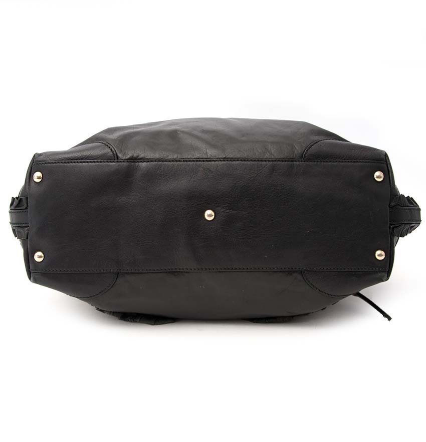 Gucci Black Leather Sabrina Medium Boston Bag aan de beste prijs