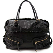 acheter en ligne pour le meilleur prix Gucci Black Leather Sabrina Medium Boston Bag