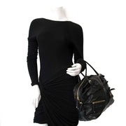 shop safe online at the best price Gucci Black Leather Sabrina Medium Boston Bag