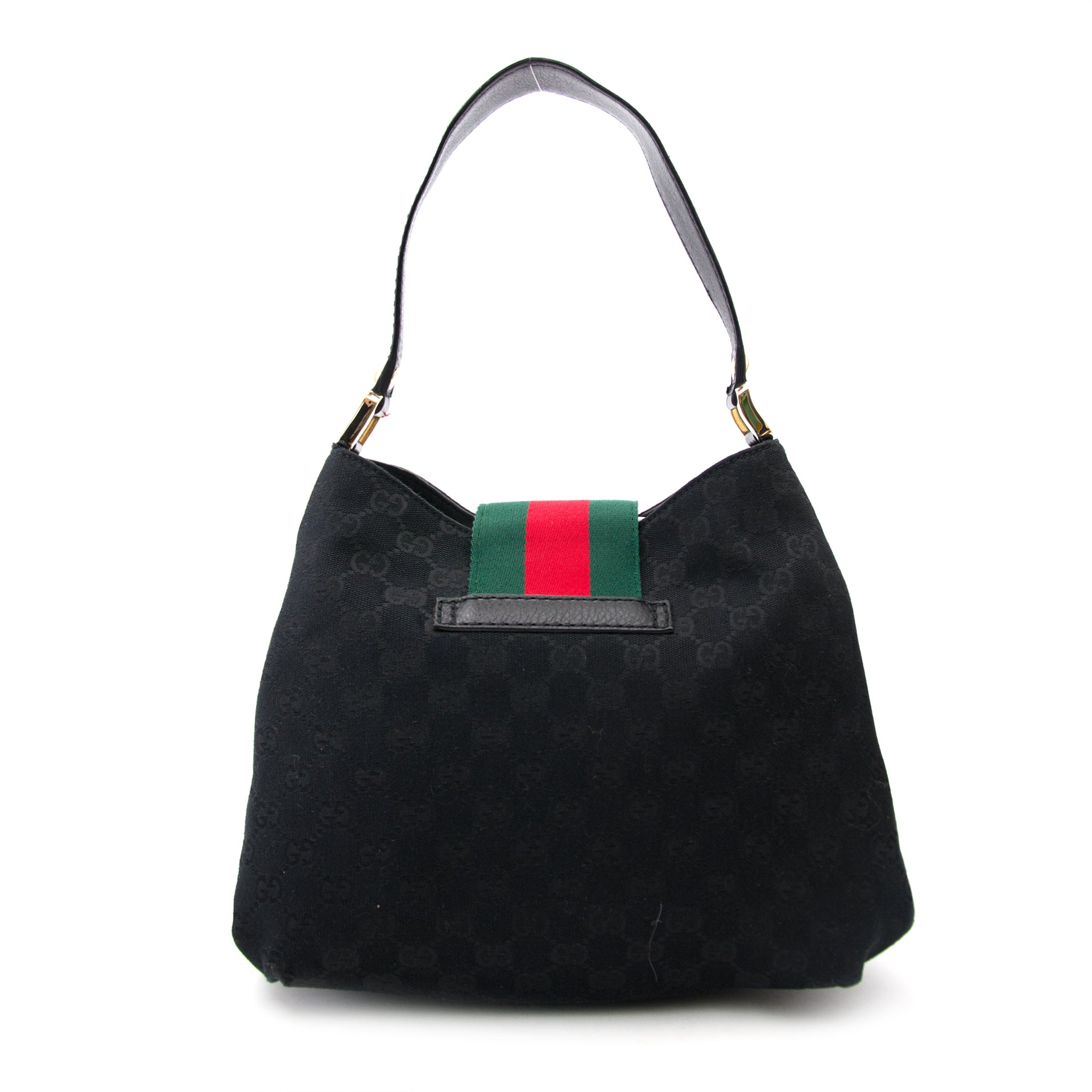 Gucci Fabric Stripe and Monogram Bag