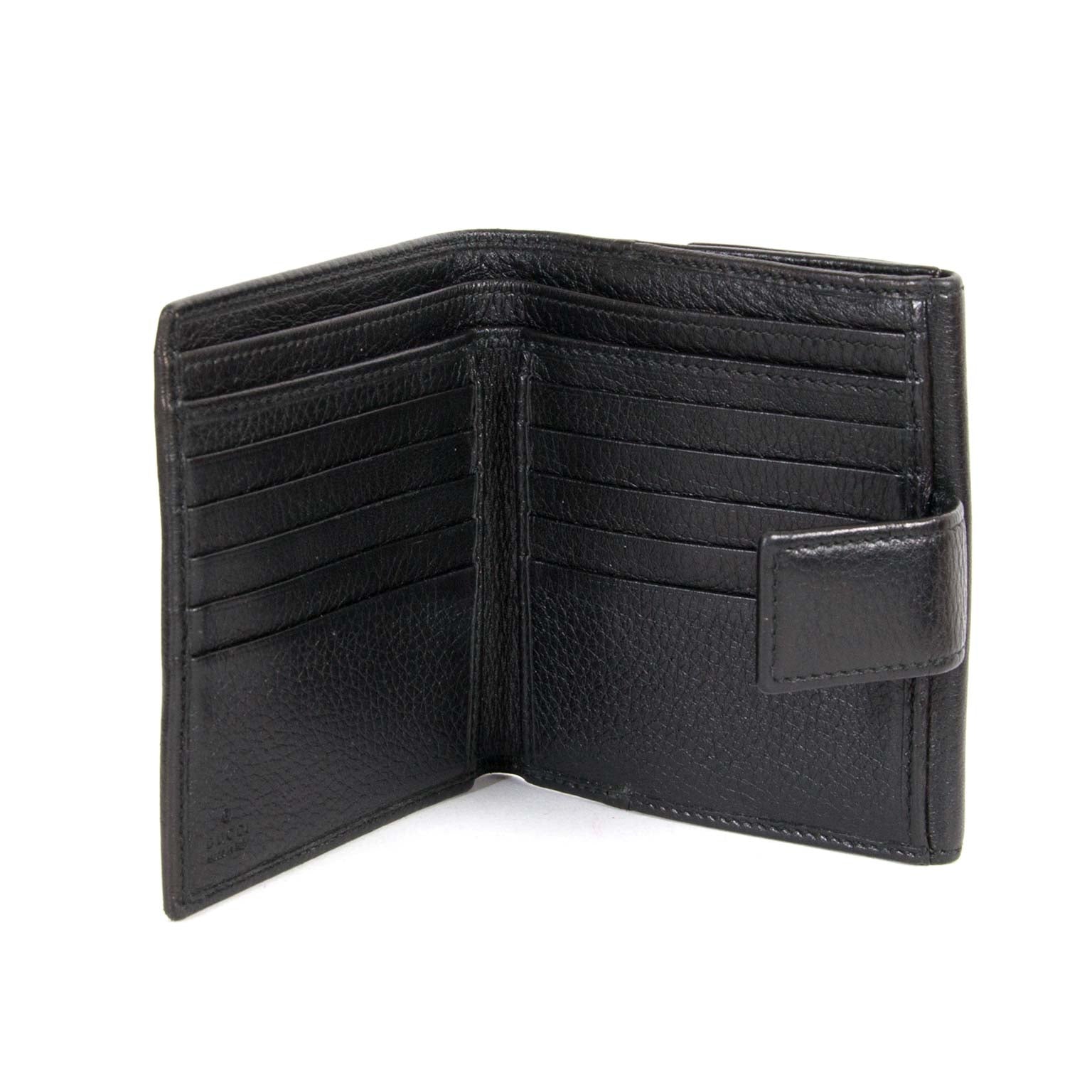 achetez Gucci Black Bamboo Bi-Fold Wallet chez labellov pour le meilleur prix