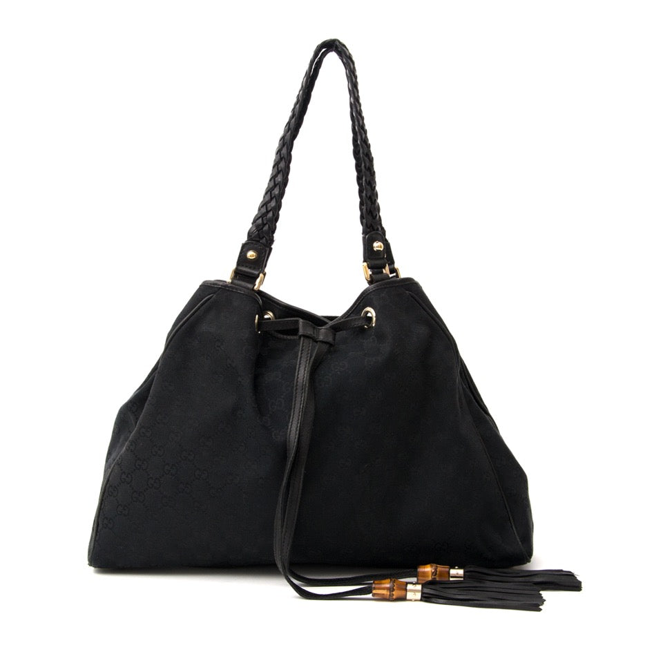 Koop en verkoop uw Gucci Black Monogram Peggy Tote Bag designer handtassen bij Labellov