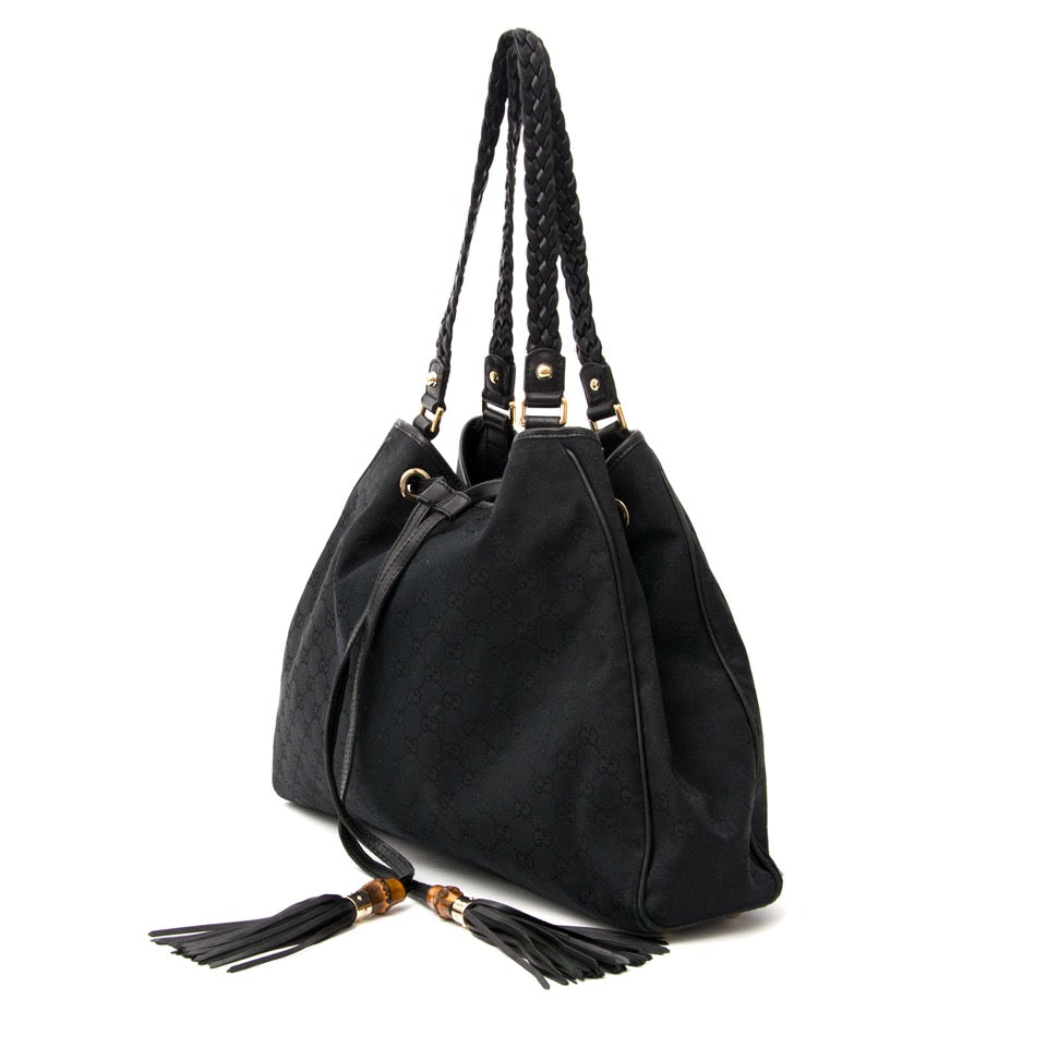 Koop Gucci Black Monogram Peggy Tote Bag aan de beste prijs online