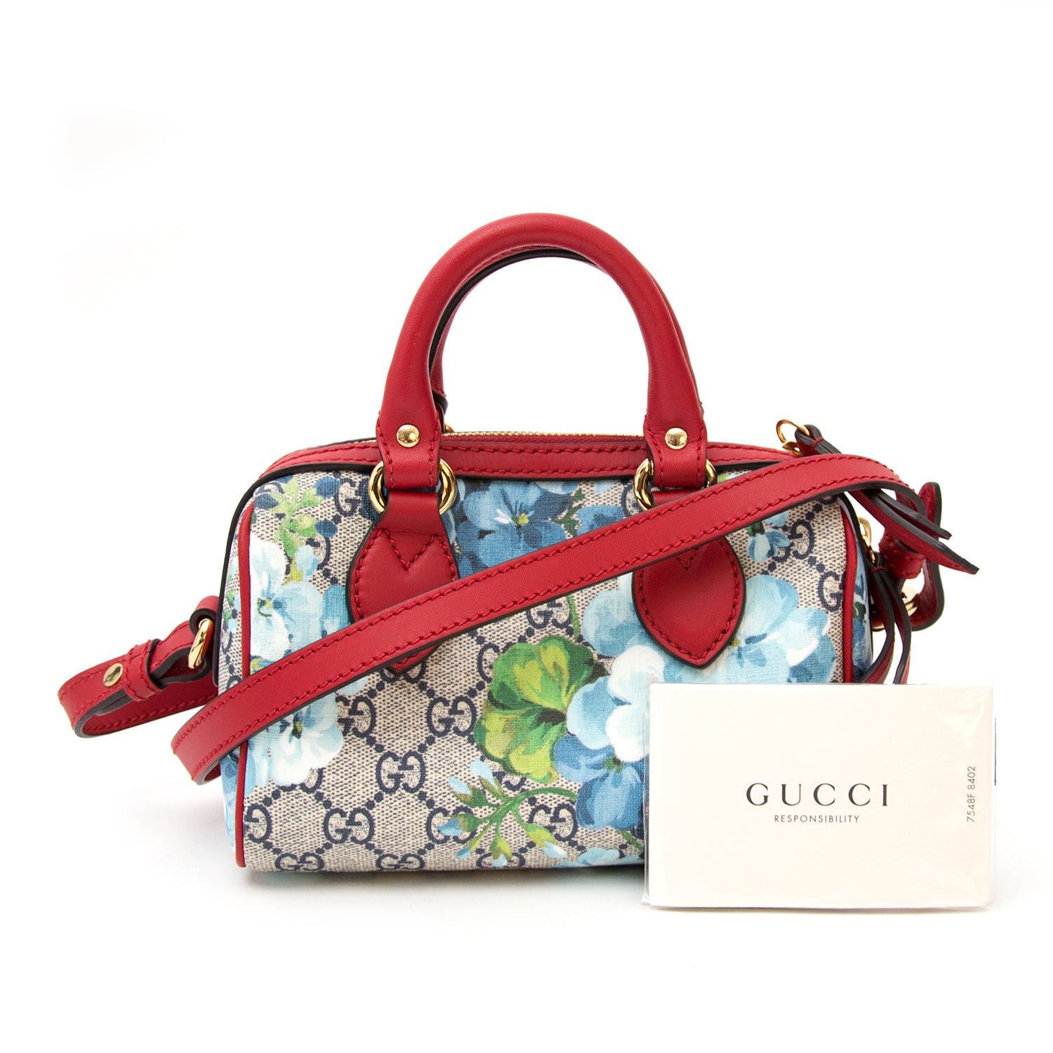 shop real real Gucci Mini Boston Bloom Supreme 100% authentic at the best price