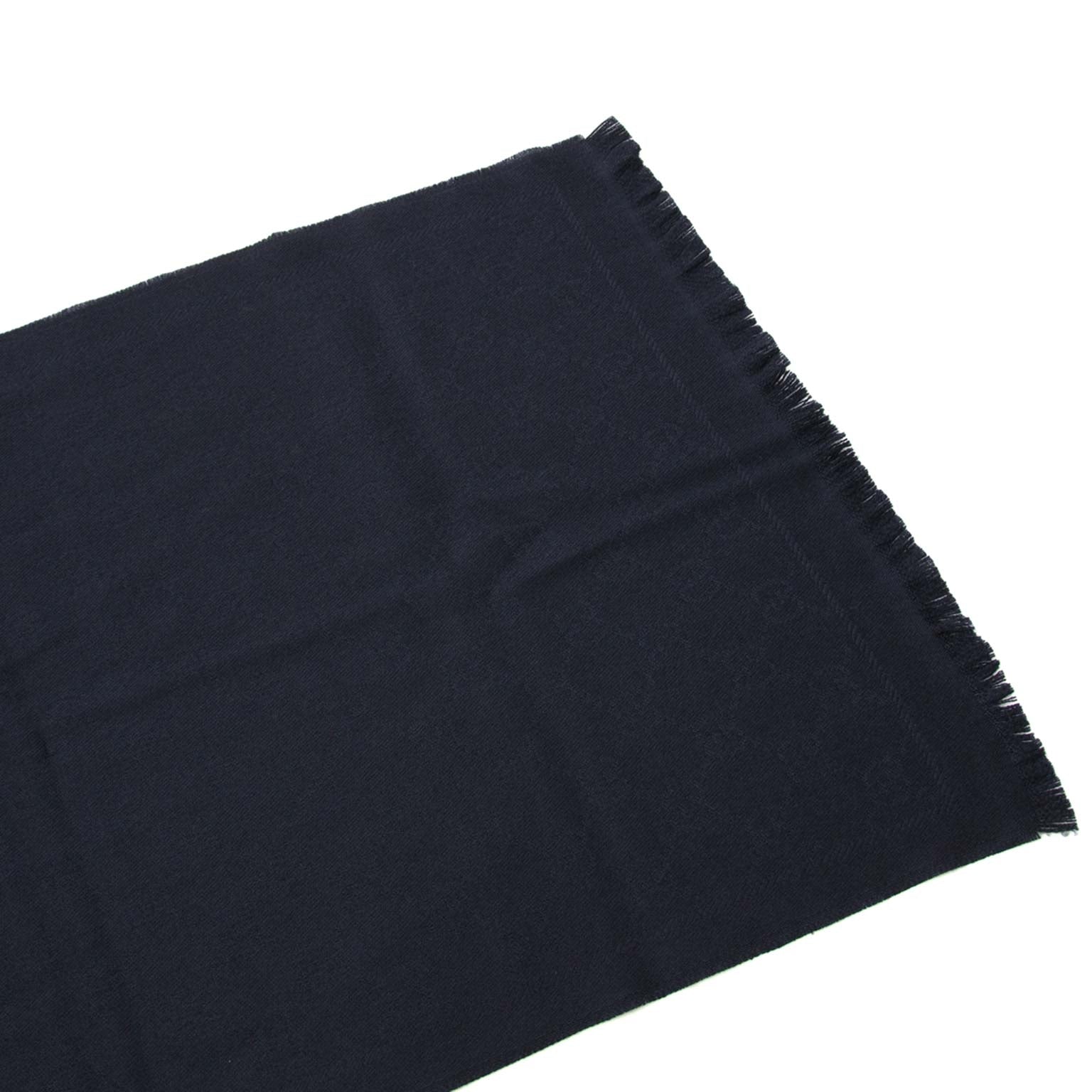 shop online or in shop Antwerlp , belgium Gucc Dark Blue Monogram Wool Scarf