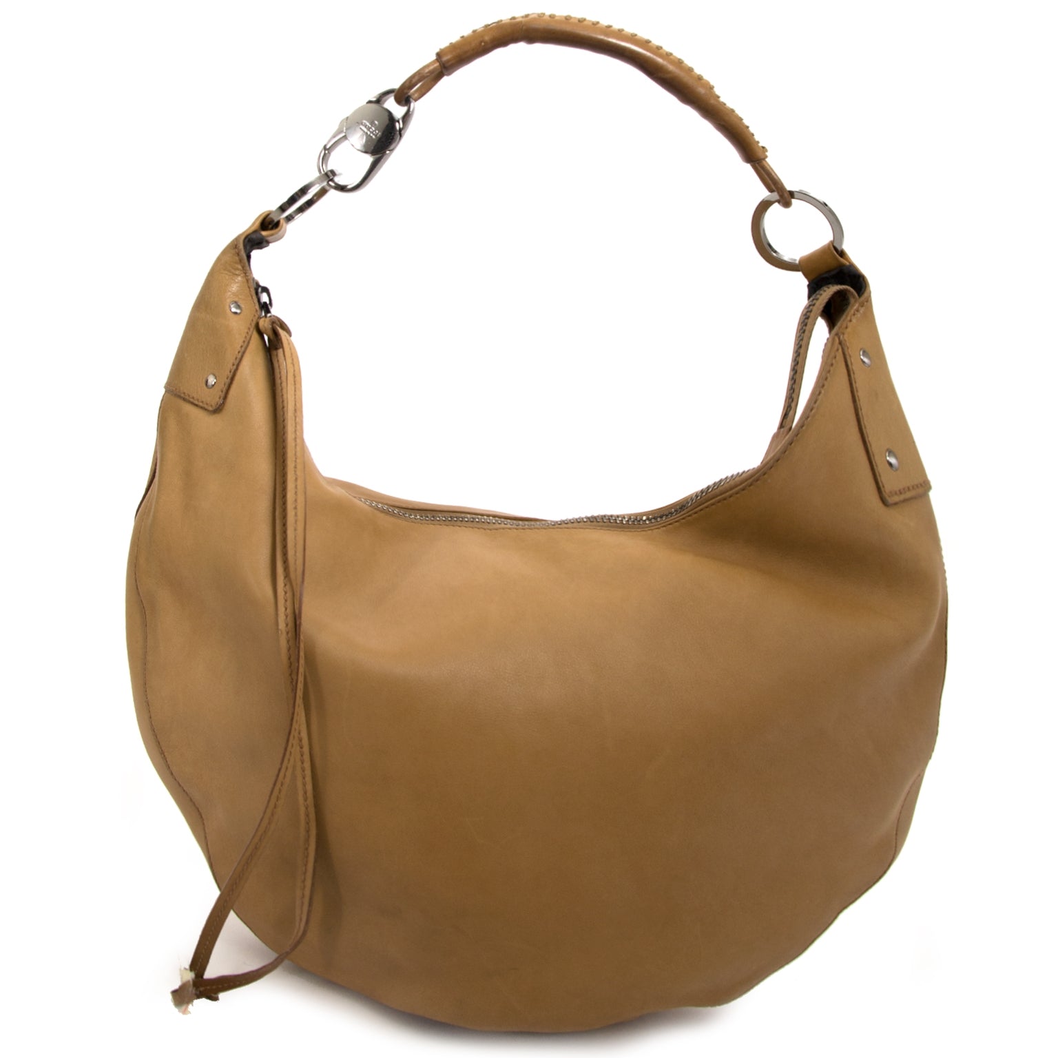 authentieke Gucci Camel Leather Half Moon Hobo Bag nu te koop bij labellov.com aan de beste prijs