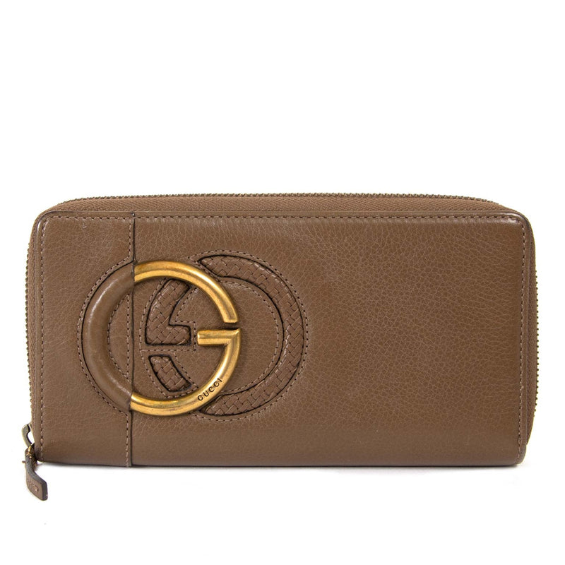 gucci bruine interlocking g portefeuille nu te koop bij labellov vintage mode webshop belgië
