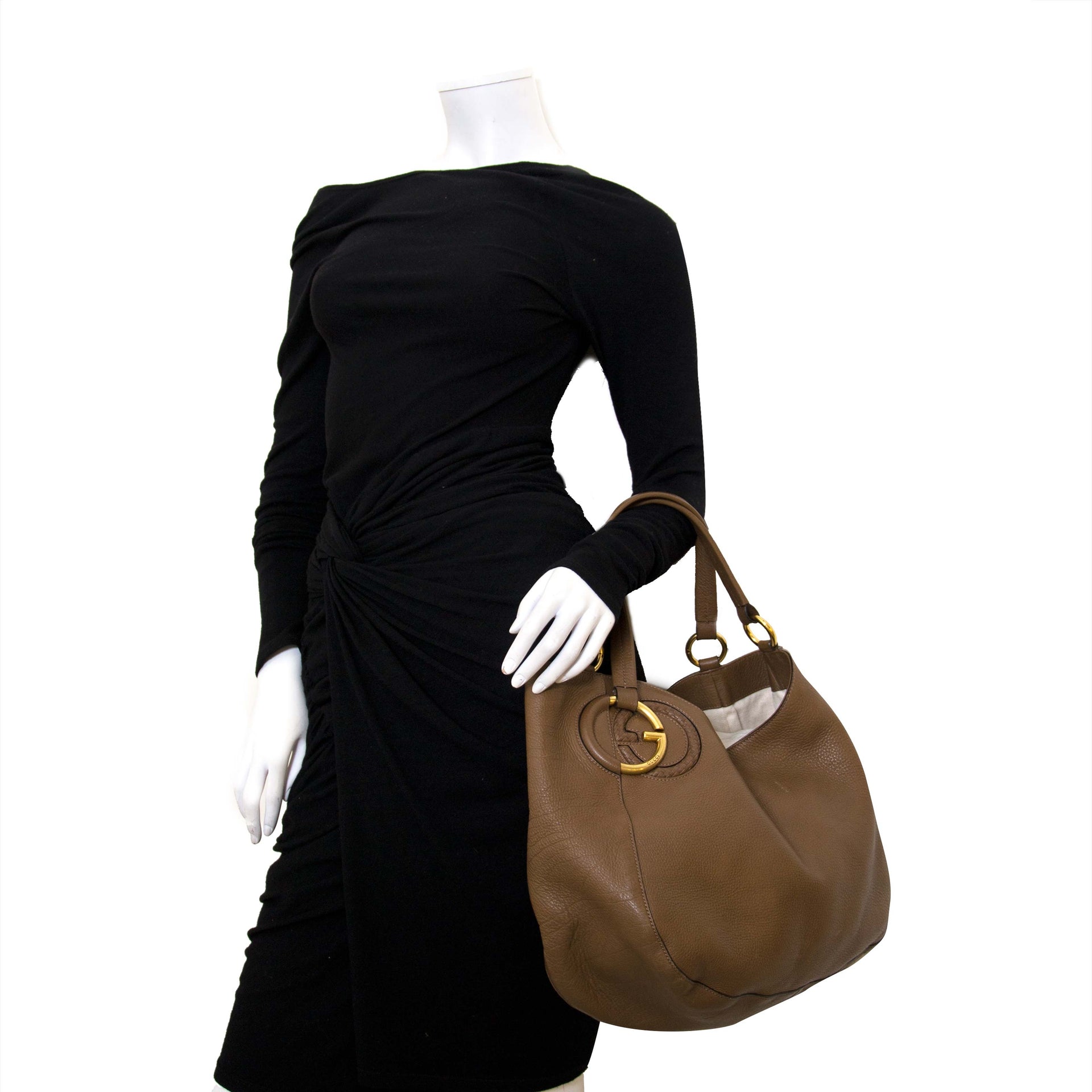 Cabas Gucci taupe marron