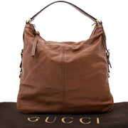 We buy and sell your secondhand designer handbags such as Gucci Brown Leather Shoulder Bag
