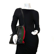 koop veilig online tegen de beste prijs Gucci Black Vintage Web Bucket Bag