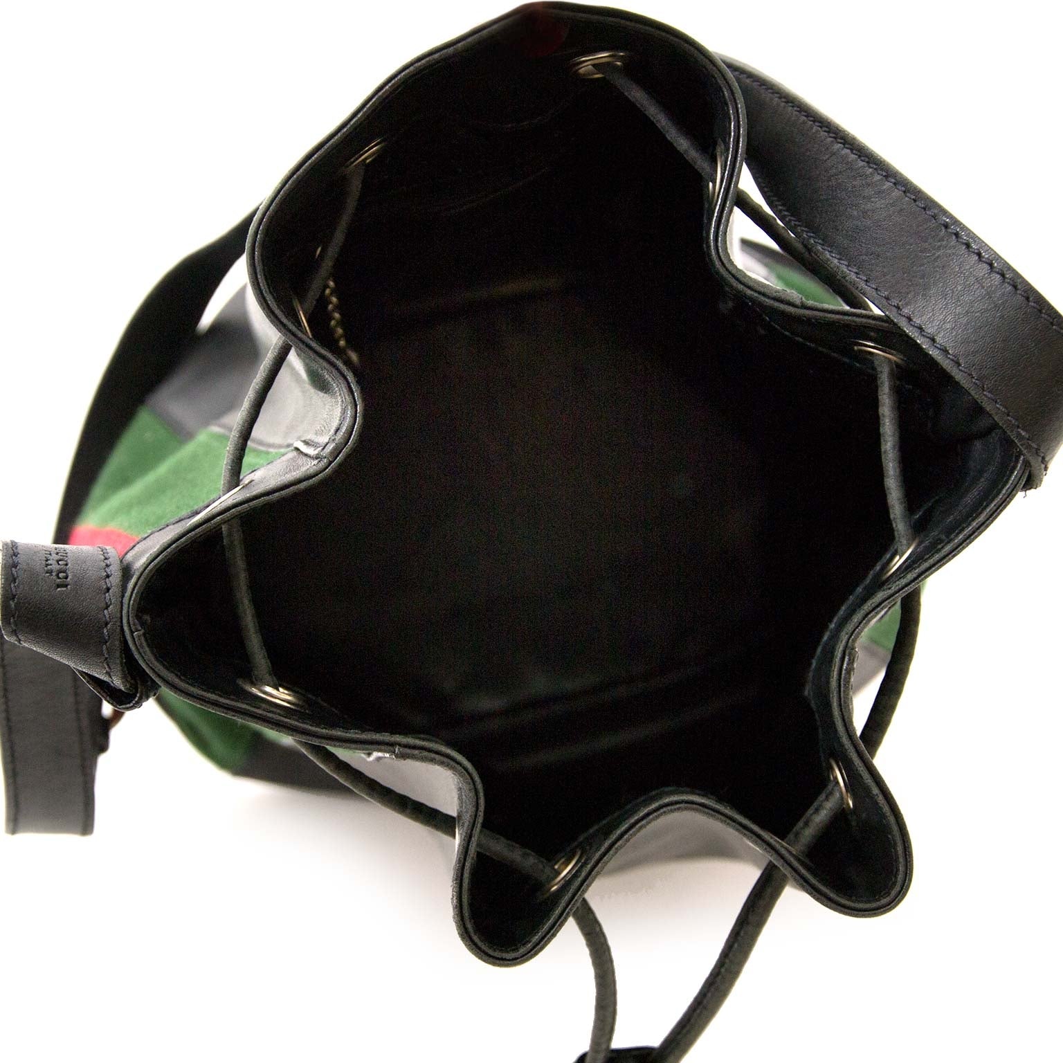 skip the waitinglist shop safe online your Gucci Black Vintage Web Bucket Bag