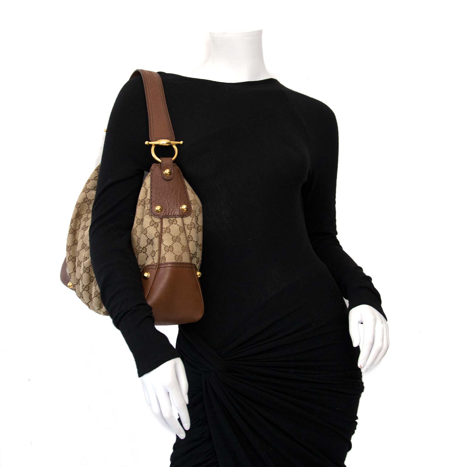 Sac bandoulière Gucci Monogram et cuir