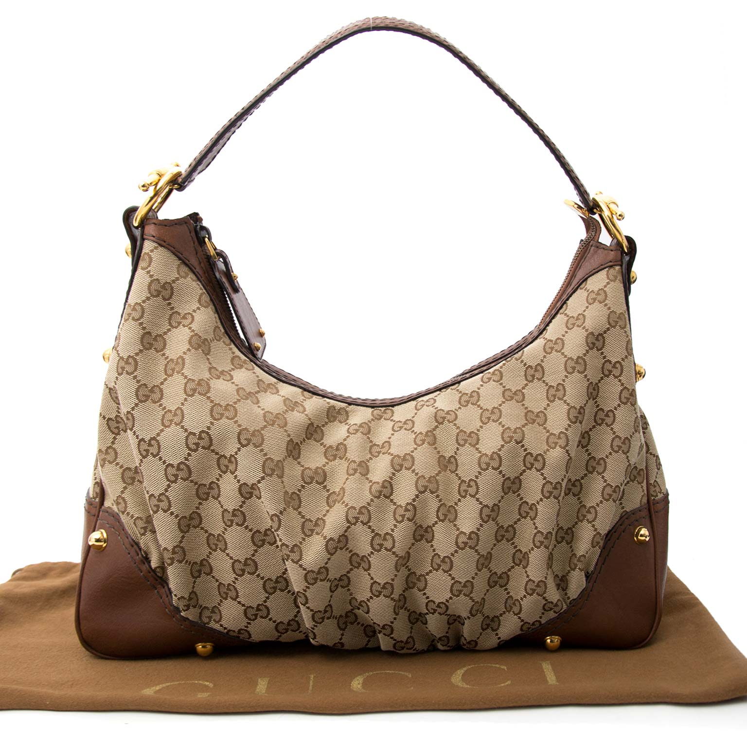 Sac bandoulière Gucci Monogram et cuir