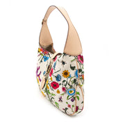 Gucci Piston White Floral Canvas Shoulder Bag Buy authentic designer Gucci secondhand bags at Labellov at the best price. Safe and secure shopping. Koop tweedehands authentieke Gucci tassen bij designer webwinkel labellov.