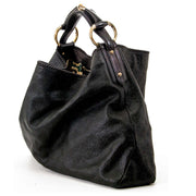 Gucci black leather monogram large horsebit hobo bag now for sale at labellov vintage fashion webshop belgium